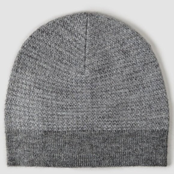 💕ALLSAINTS💕 Carr Beanie ~ Grey Marl Wool Mohair NWT - Picture 1 of 12